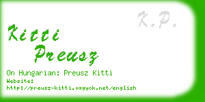 kitti preusz business card